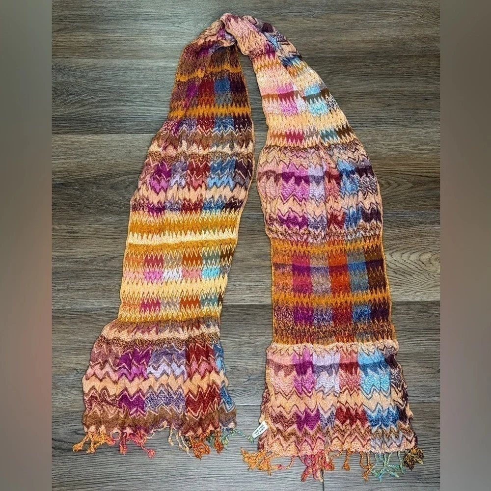 Women's Multicolor Scarf - 100% Viscose, Made in India